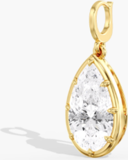 Everlee Pear Shape Lola Lab Diamond Pendant Charm in 14K