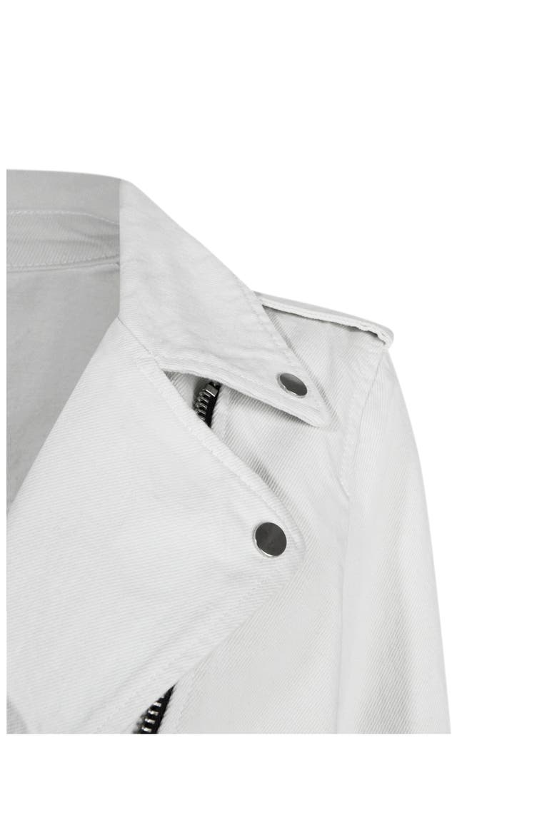 Balfern Denim Biker Jacket, Alternate, color, STONE WHITE