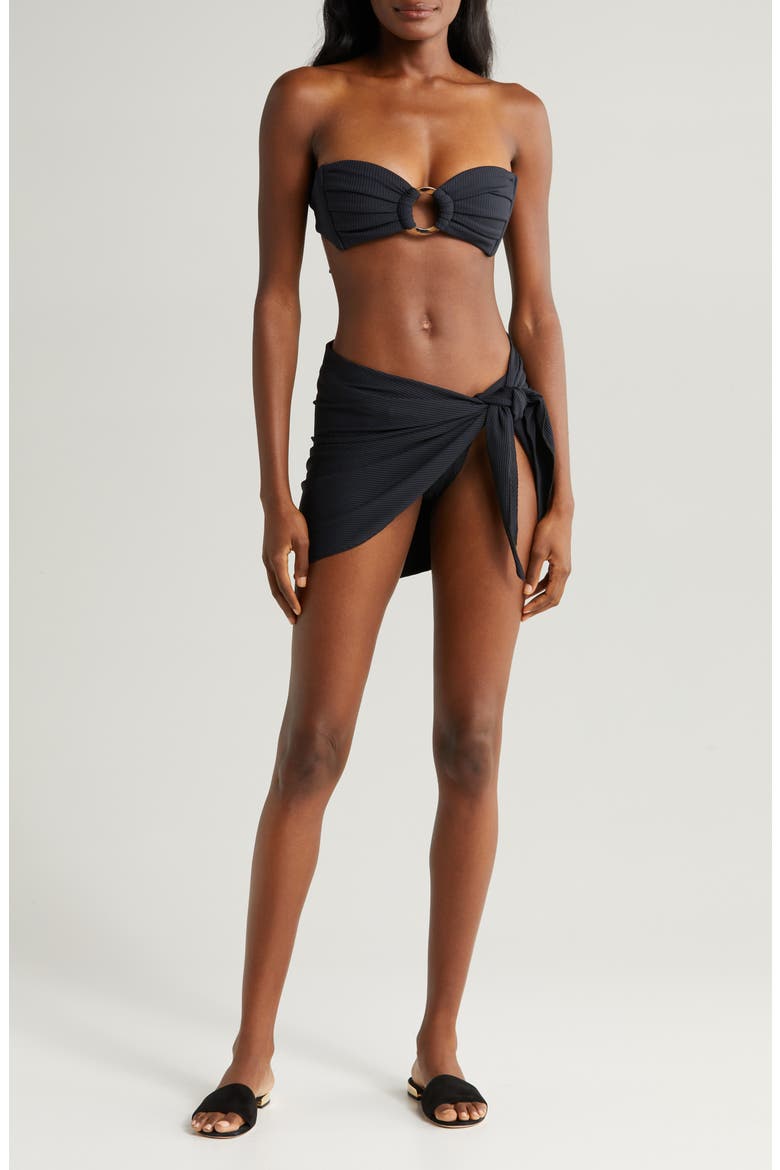 Rib Cover-Up Sarong, Main, color, BLACK RIB