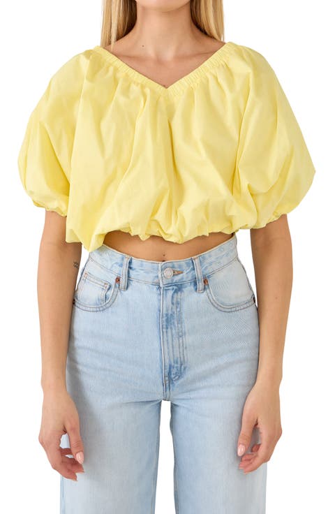 Puff Crop Blouse