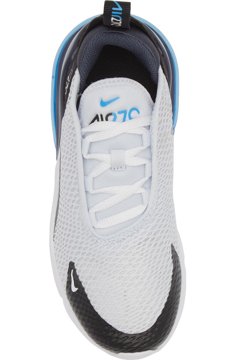 Nike Kids' Air Max 270 Sneaker, Alternate, color, Football Grey/ Black/ Blue