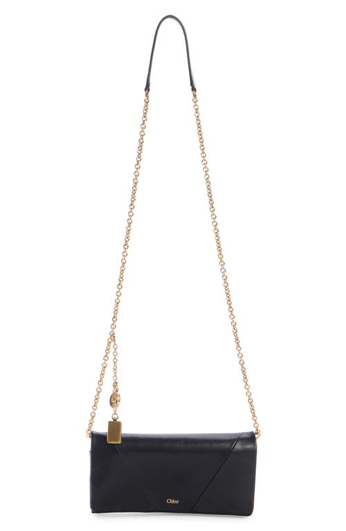 CHLOÉ CHLOÉ SPIN LEATHER WALLET ON A CHAIN 