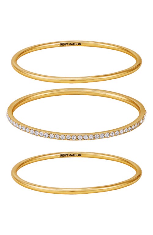Vince Camuto Pavé Crystal Bangle Bracelet Set In Gold