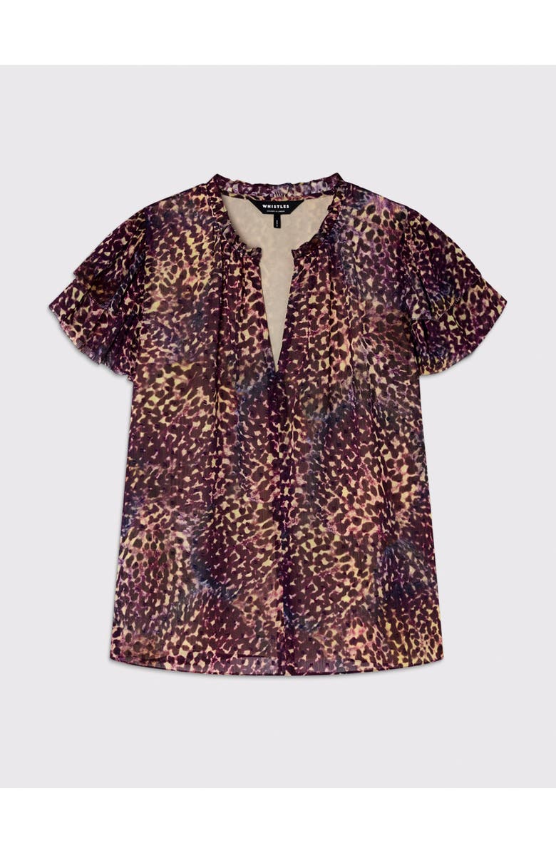 Whistles Orchid Print Dobby Top, Alternate, color, Purp/Multi