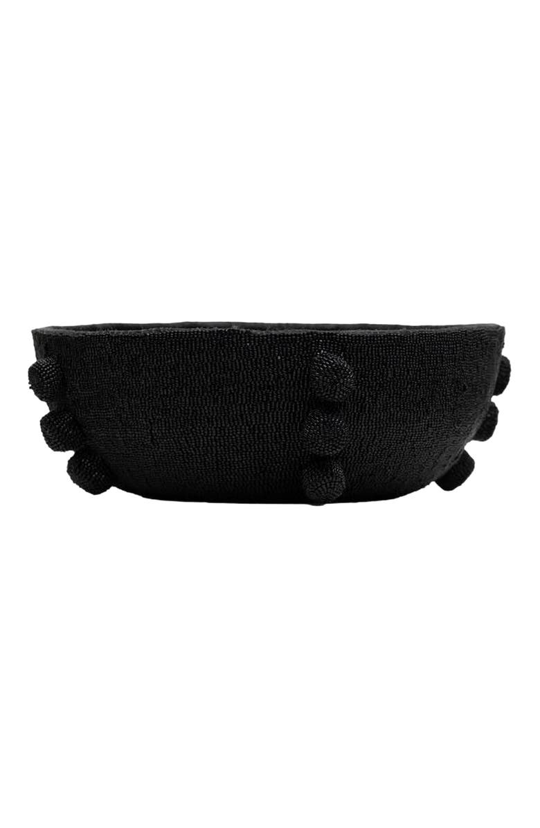 indego africa Beaded Bowl, Main, color, Black