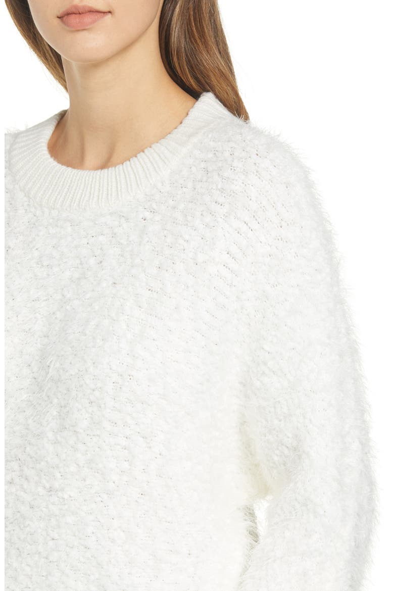 Fluffy Dolman Sweater, Alternate, color, IVORY