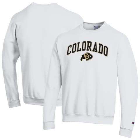 Men's Champion  White Colorado Buffaloes Arch Over Logo Pullover Sweatshirt