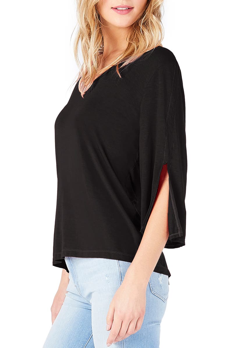 Michael Stars Slit Sleeve V-Neck Tee, Alternate, color,