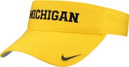 Nike Men's Nike Maize Michigan Wolverines On-Field Ace Performance Adjustable Visor