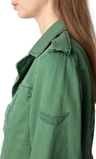 Zadig & Voltaire Klimi Studded Utility Jacket | Nordstrom Zadig & Voltaire Klimi Studded Utility Jacket | Nordstrom