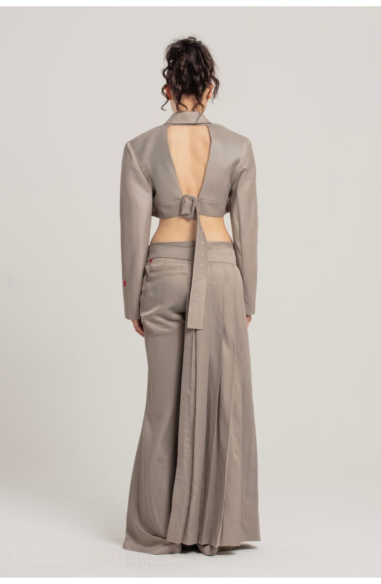 PCFG Linen Blend Shiny Woven Skirt, Alternate, color, Beige