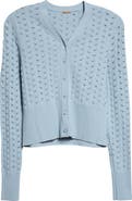 Adam Lippes Pointelle Compact Jacquard Cardigan