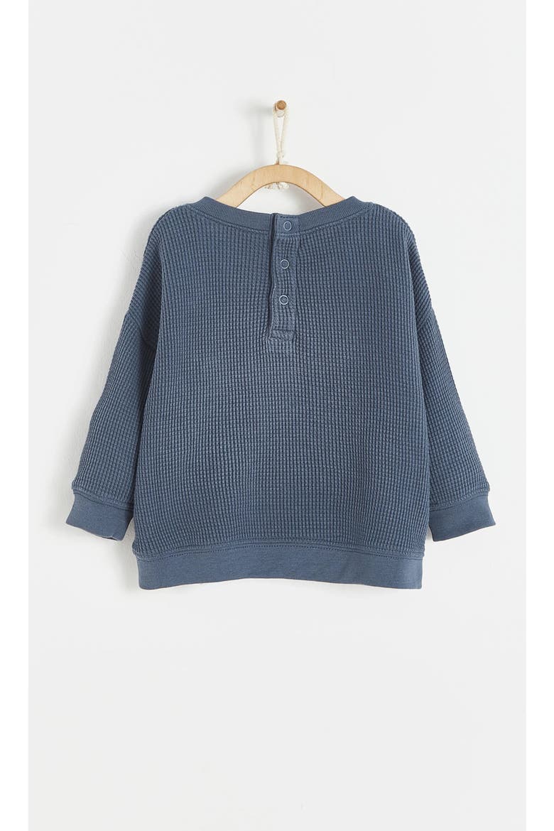 Waffle Front Pocket Sweatshirt for Infant, Alternate, color, Blue-graphite