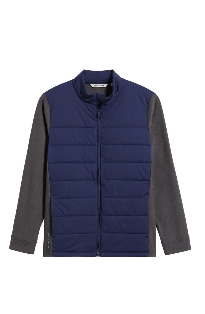 Peter Millar Merge Mixed Media Jacket, Alternate, color, Navy