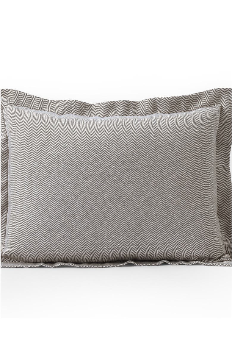 Lands' End Luxe Flannel Yarn Dyed Pillow Sham, Alternate, color, 