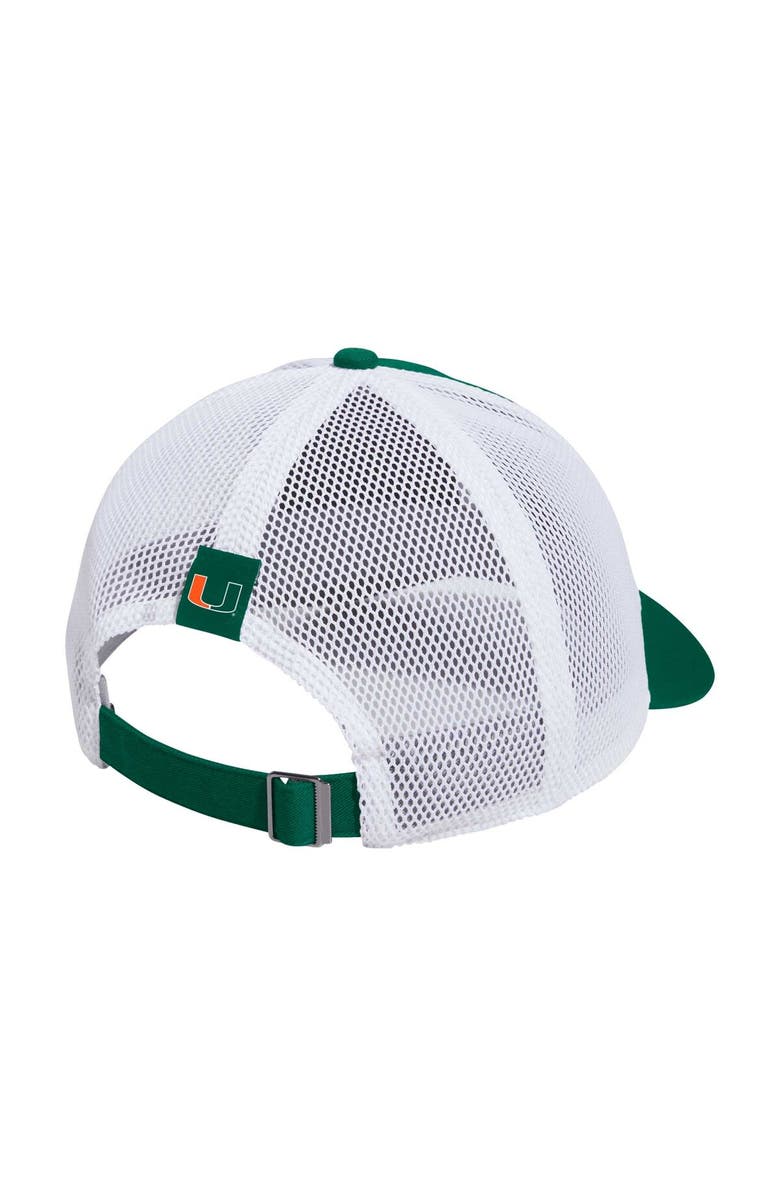 adidas Men's adidas Green Miami Hurricanes Mascot Block Letter Slouch Trucker Adjustable Hat, Alternate, color, Green
