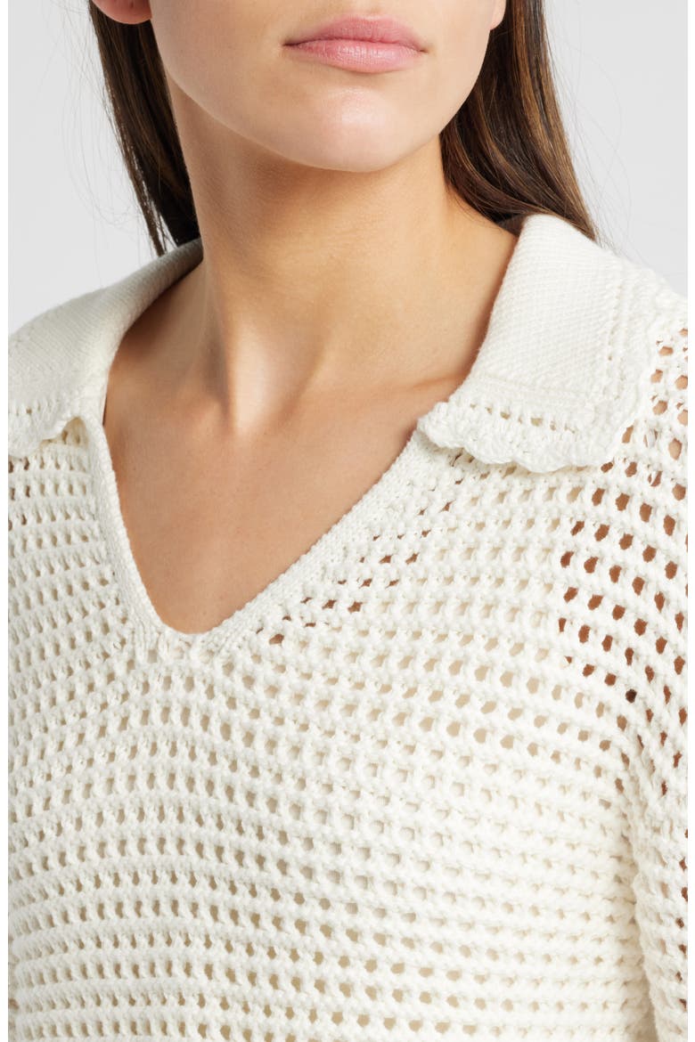 Louise Cotton Sweater, Alternate, color, IVORY