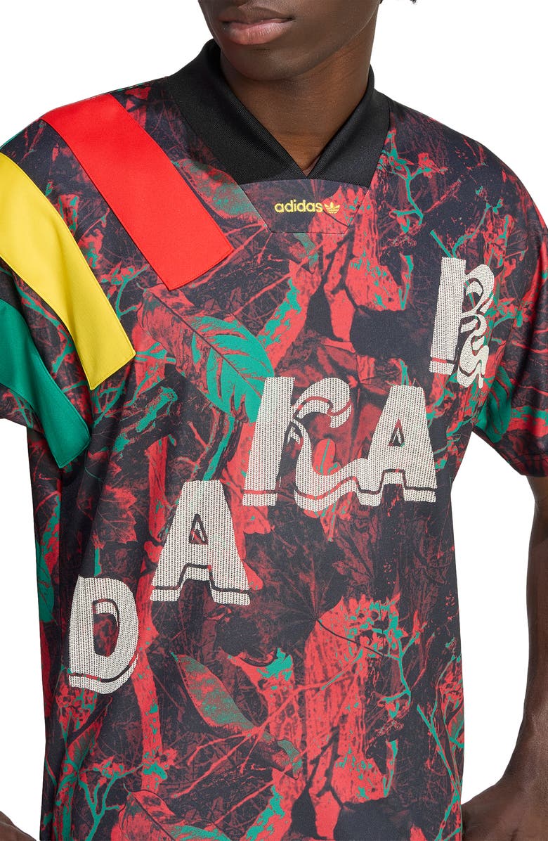 adidas Senegal Graphic Jersey, Alternate, color, Bold Green/ Yellow/ Red