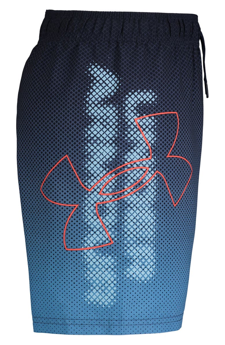 Under Armour Kids' Textured Logo Volley Swim Trunks, Alternate, color, 