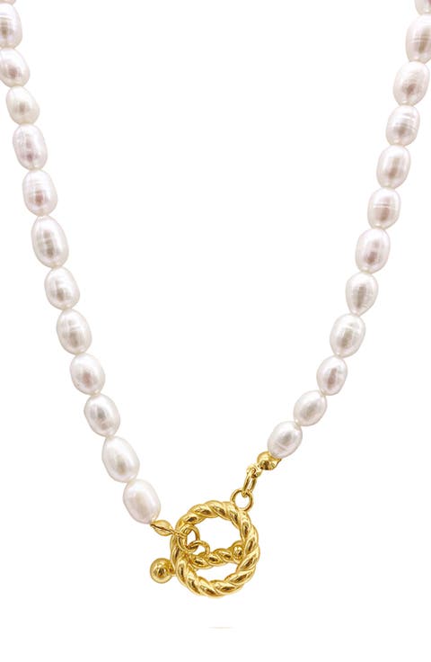 Freshwater Pearl 18 Inch Toggle Necklace
