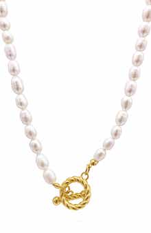 Freshwater Pearl 18 Inch Toggle Necklace