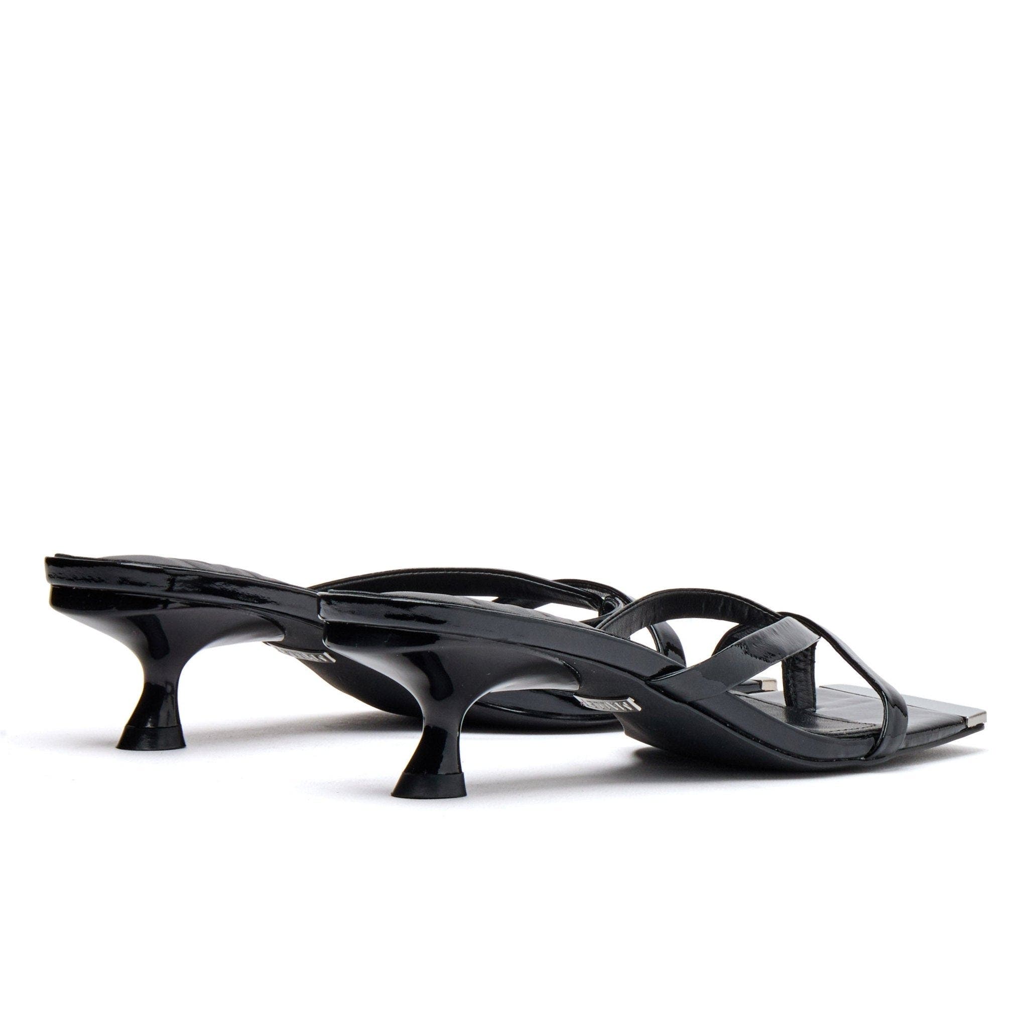 MALLET Elisa Patent Low Heel Shoes, Alternate, color, Black