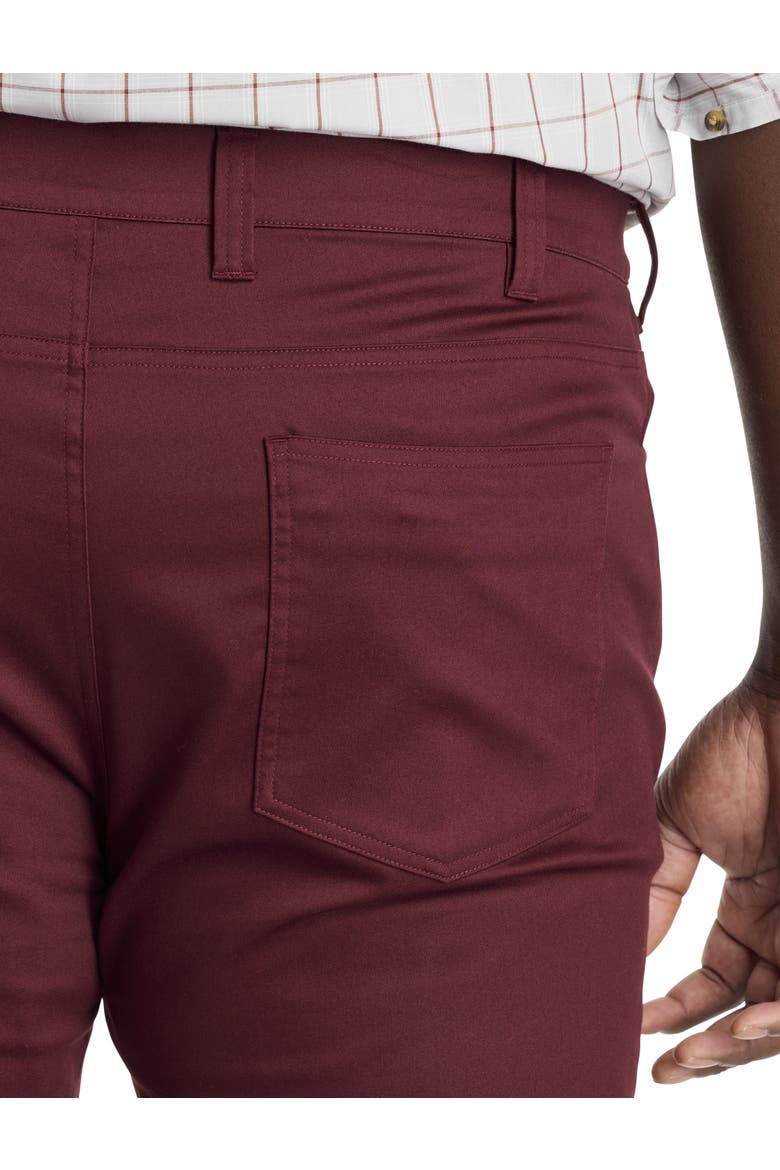 Big & Tall  Straight Fit 5-Pocket Tech Pants, Alternate, color, PORT WINE
