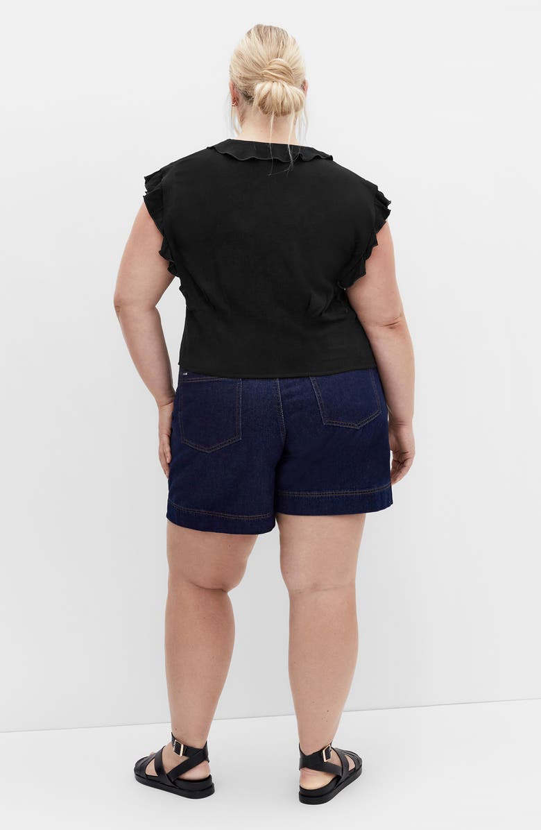 City Chic Spring Love Ruffle Sleeve Crop Top, Alternate, color,