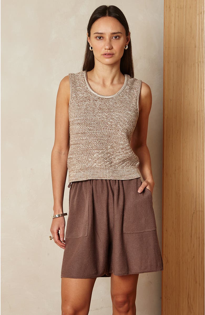 oyun Angled Rib Crochet Vest, Alternate, color, 