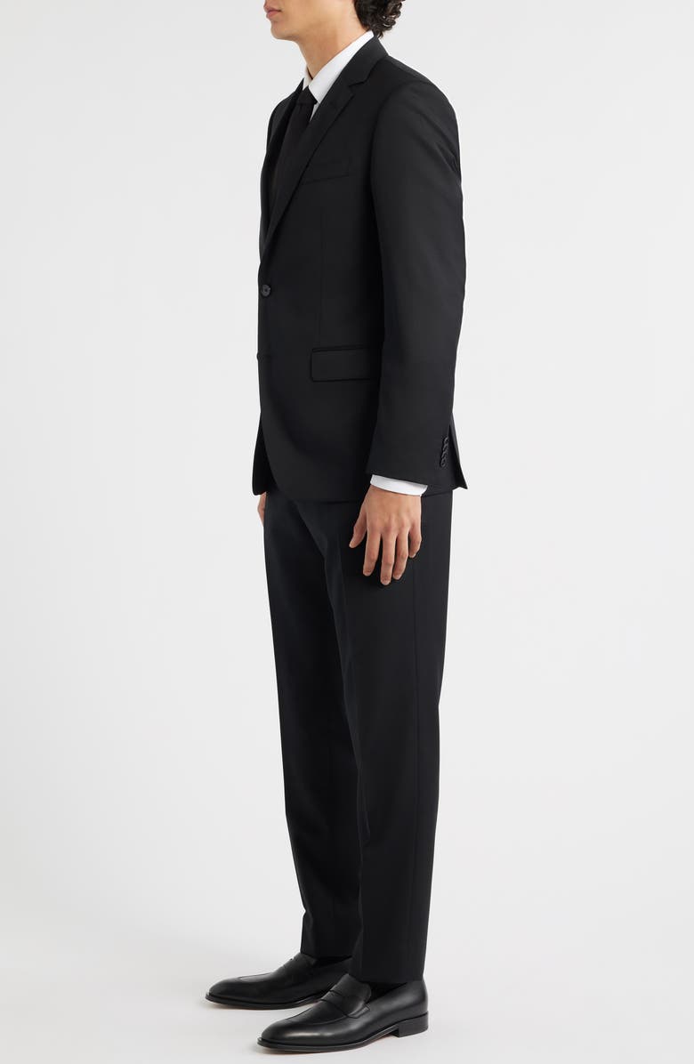 BOSS Huge Solid Wool Suit, Alternate, color, Black