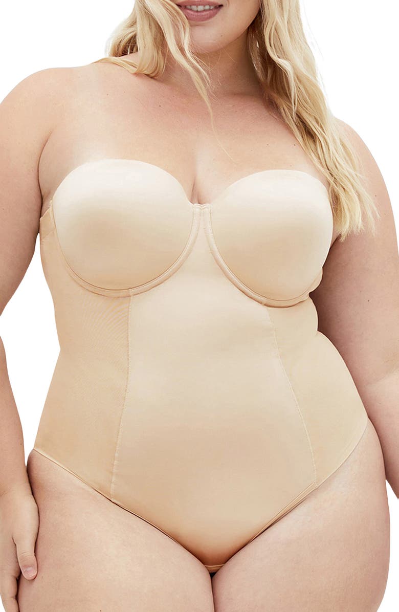 City Chic Strapless Bodysuit, Main, color, 