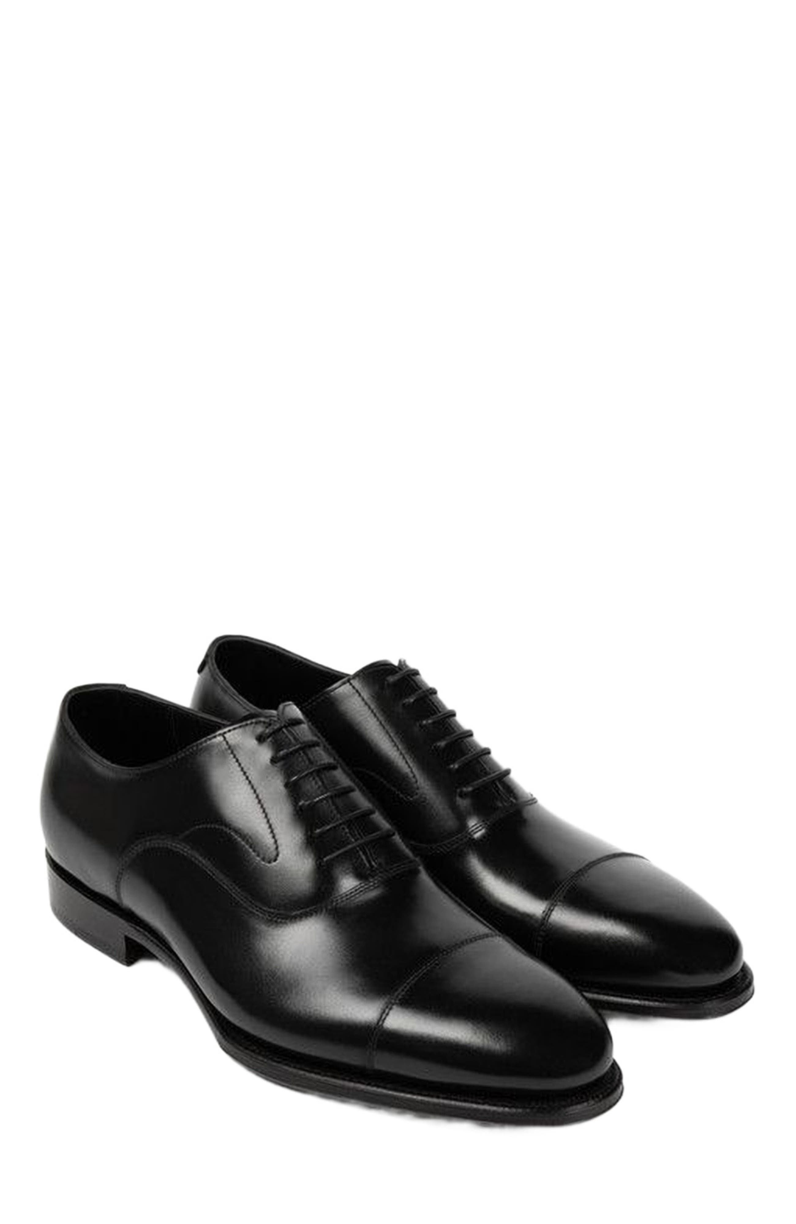 Anthony Veer Regent Cap-toe Oxford, Alternate, color, Obsidian Black