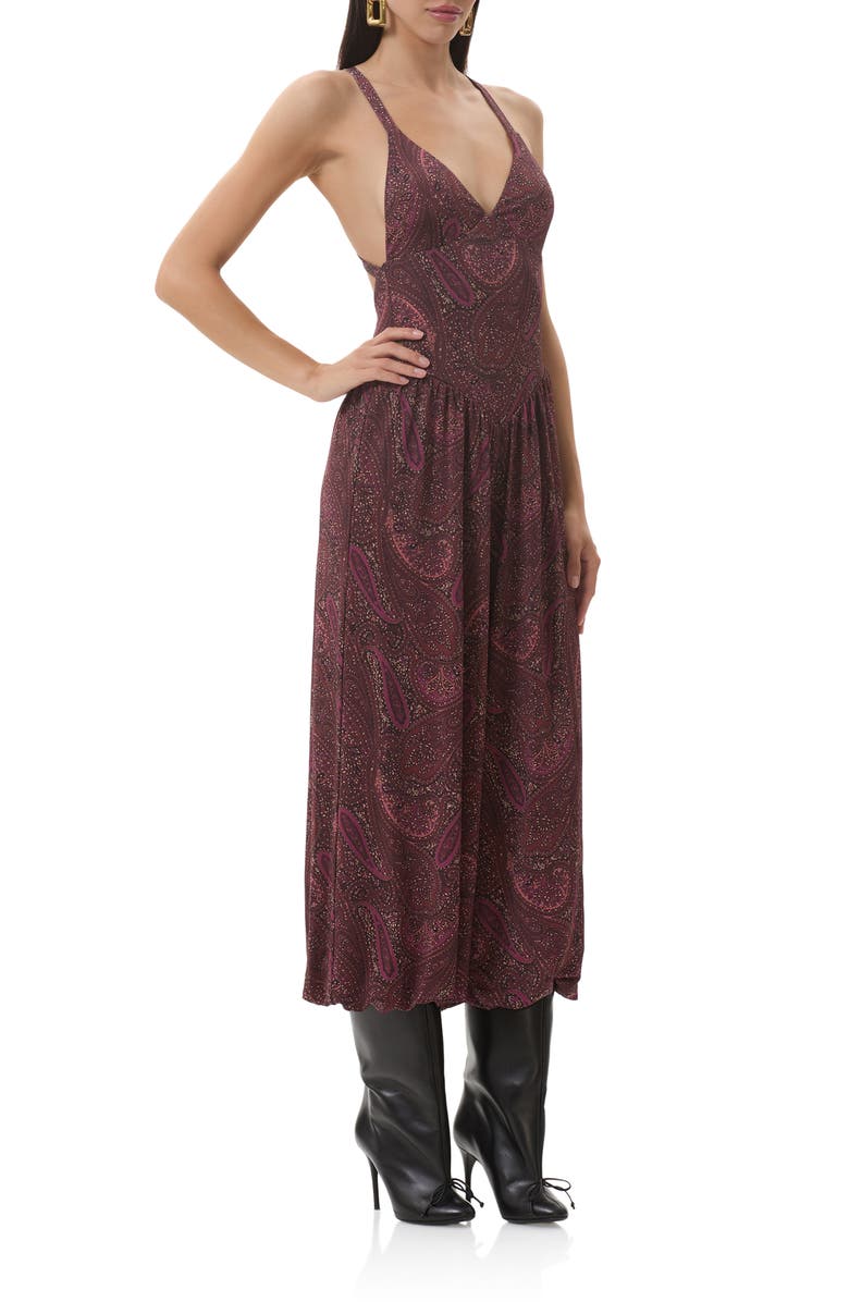 AFRM Bogart Sleeveless Wide Leg Jumpsuit, Alternate, color, Chocolate Paisley