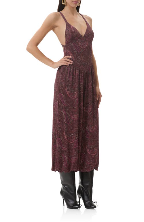 Afrm Bogart Sleeveless Wide Leg Jumpsuit In Burgundy