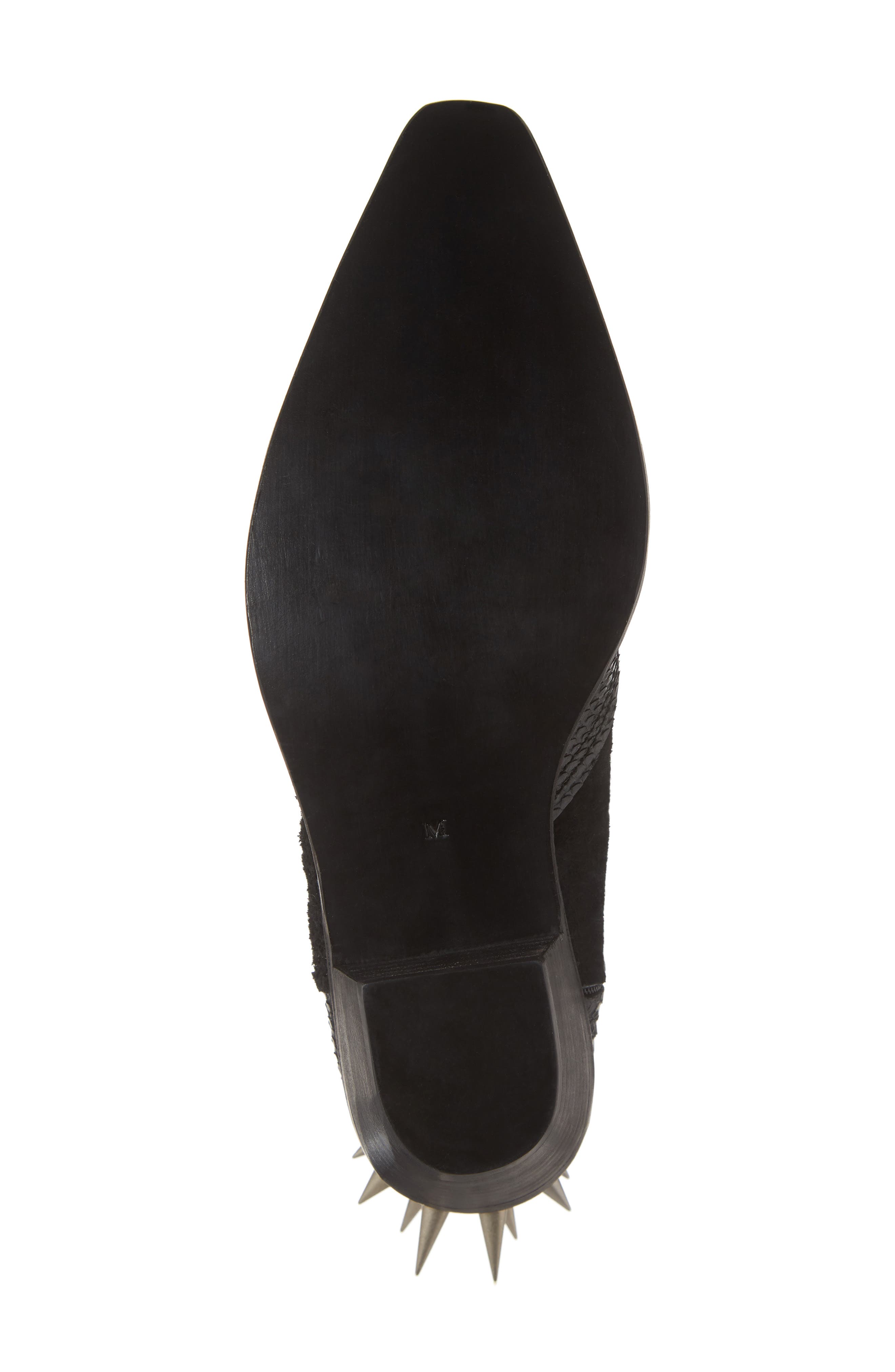 Ankle Cowboy Boot, Alternate, color, BLACK