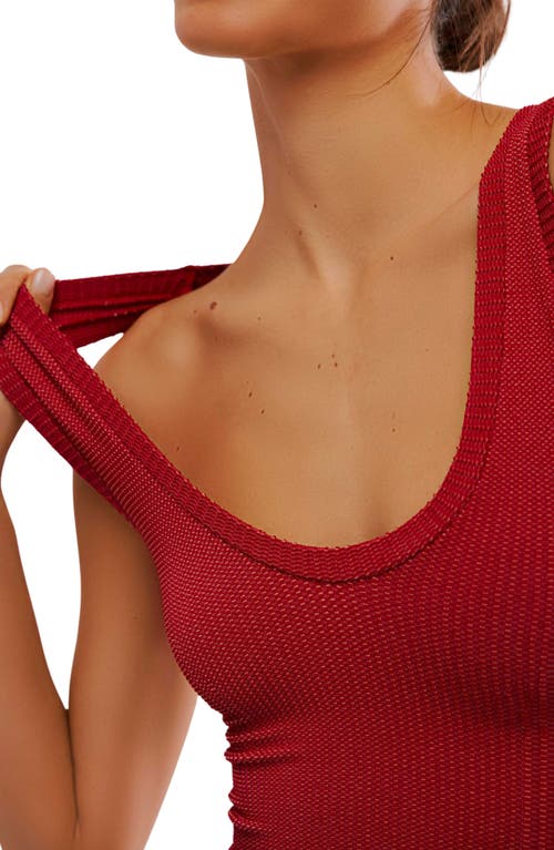 Shop Free People Clean Slate Crop Tank In Red Dahlia