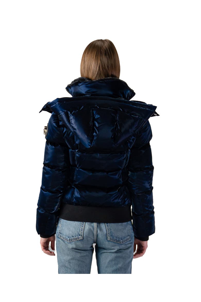 Women's Woody Bomber Quilted Coat, Alternate, color, All Wet Navy