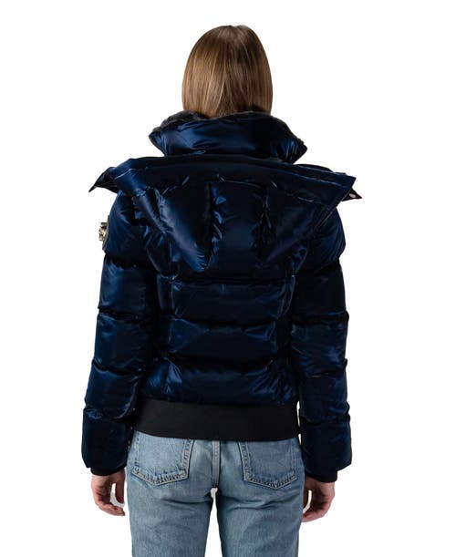 Woodpecker Woody Bomber Quilted Coat In Blue