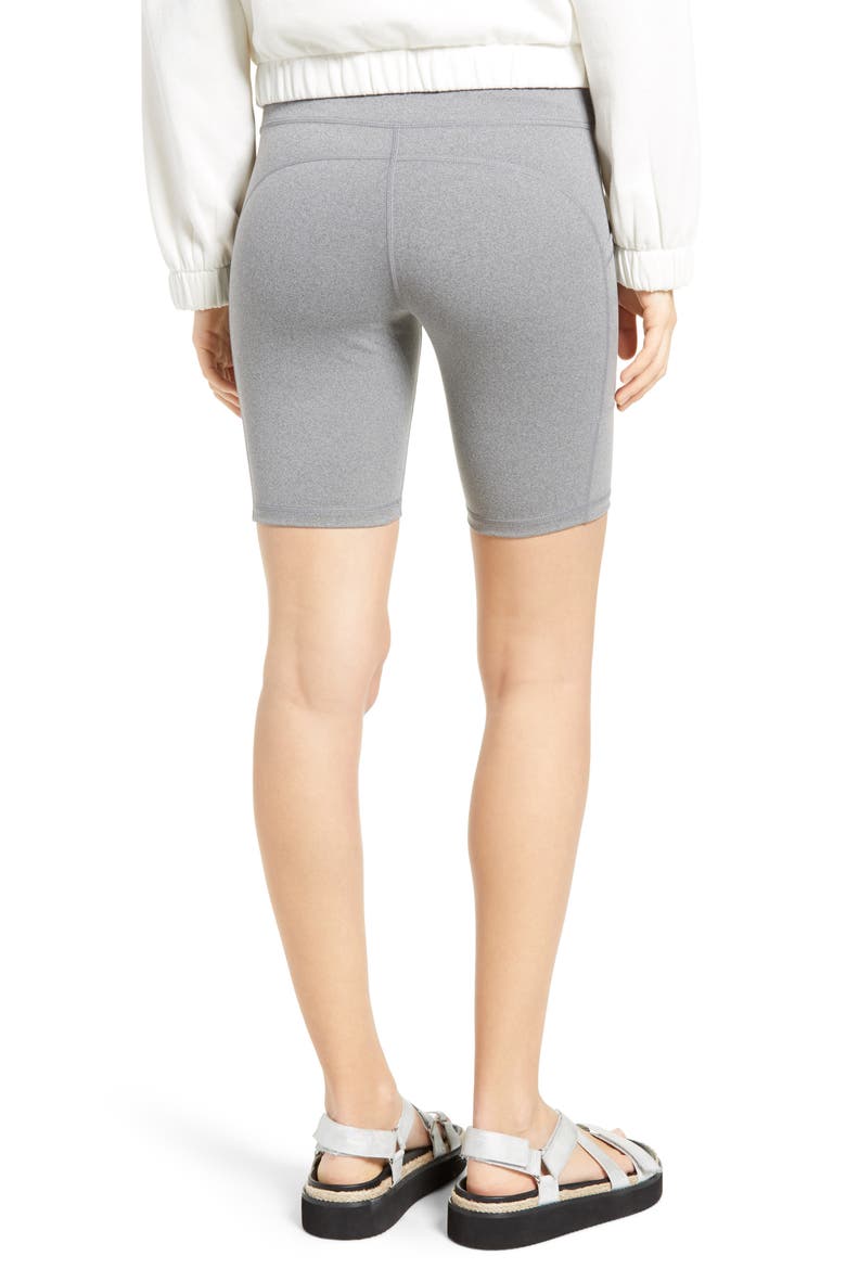 Women's Active Pep Talking Pocket Performance Bike Shorts, Alternate, color, STILL GREY