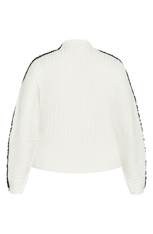City Chic Miranda Funnel Neck Sweater In Neutral