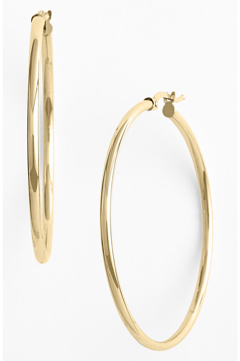 14K Gold Hoop Earrings, Main, color, YELLOW GOLD