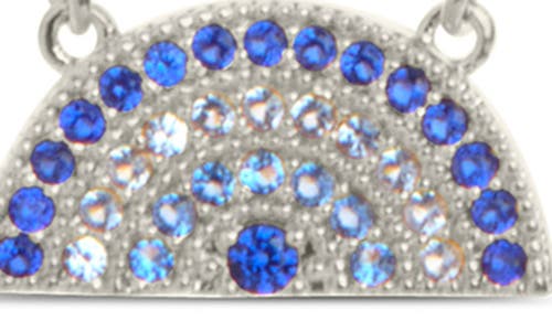 Sterling Forever Shades Of Rainbow Cubic Zirconia Pendant Necklace In Silver