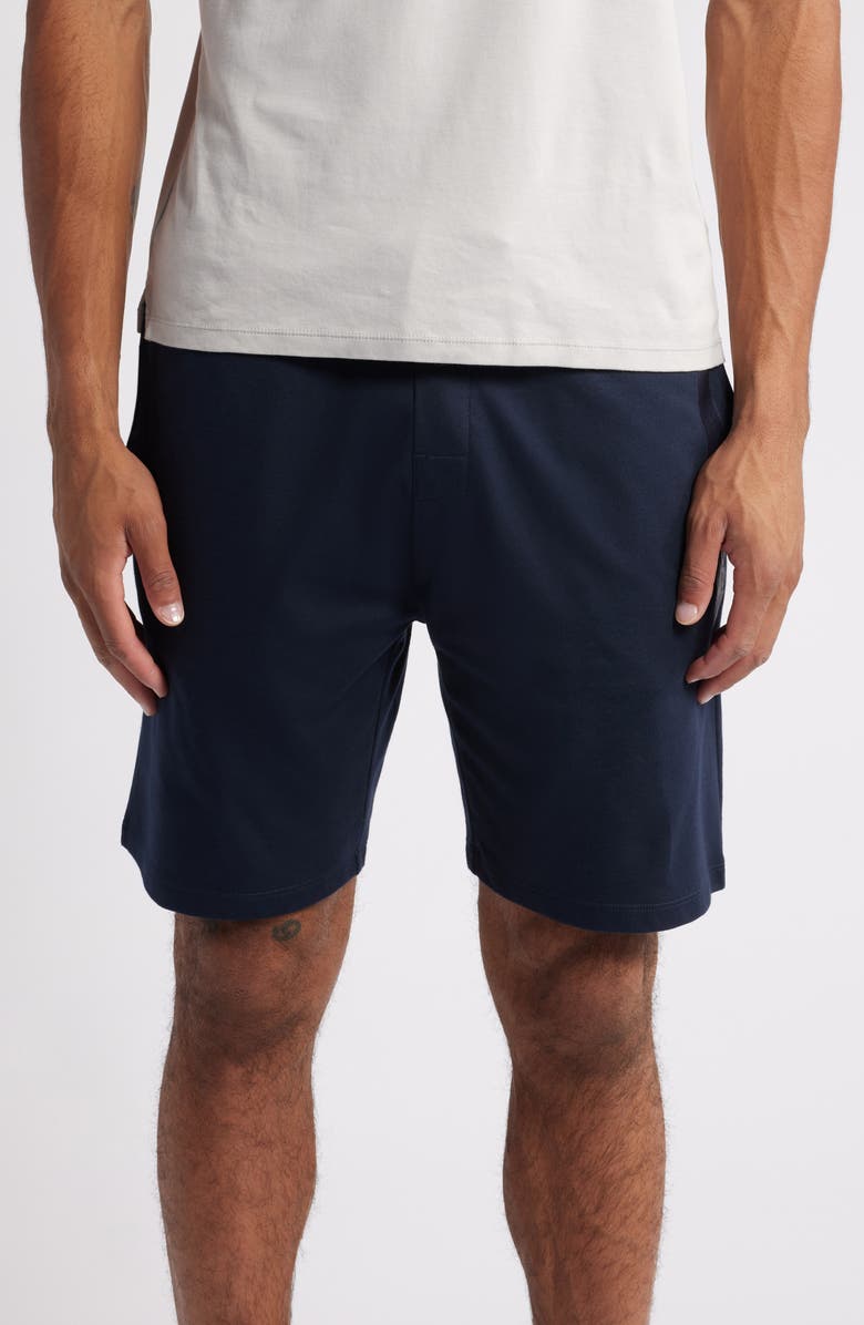 BOSS Authentic Cotton Lounge Shorts, Main, color, Dark Blue