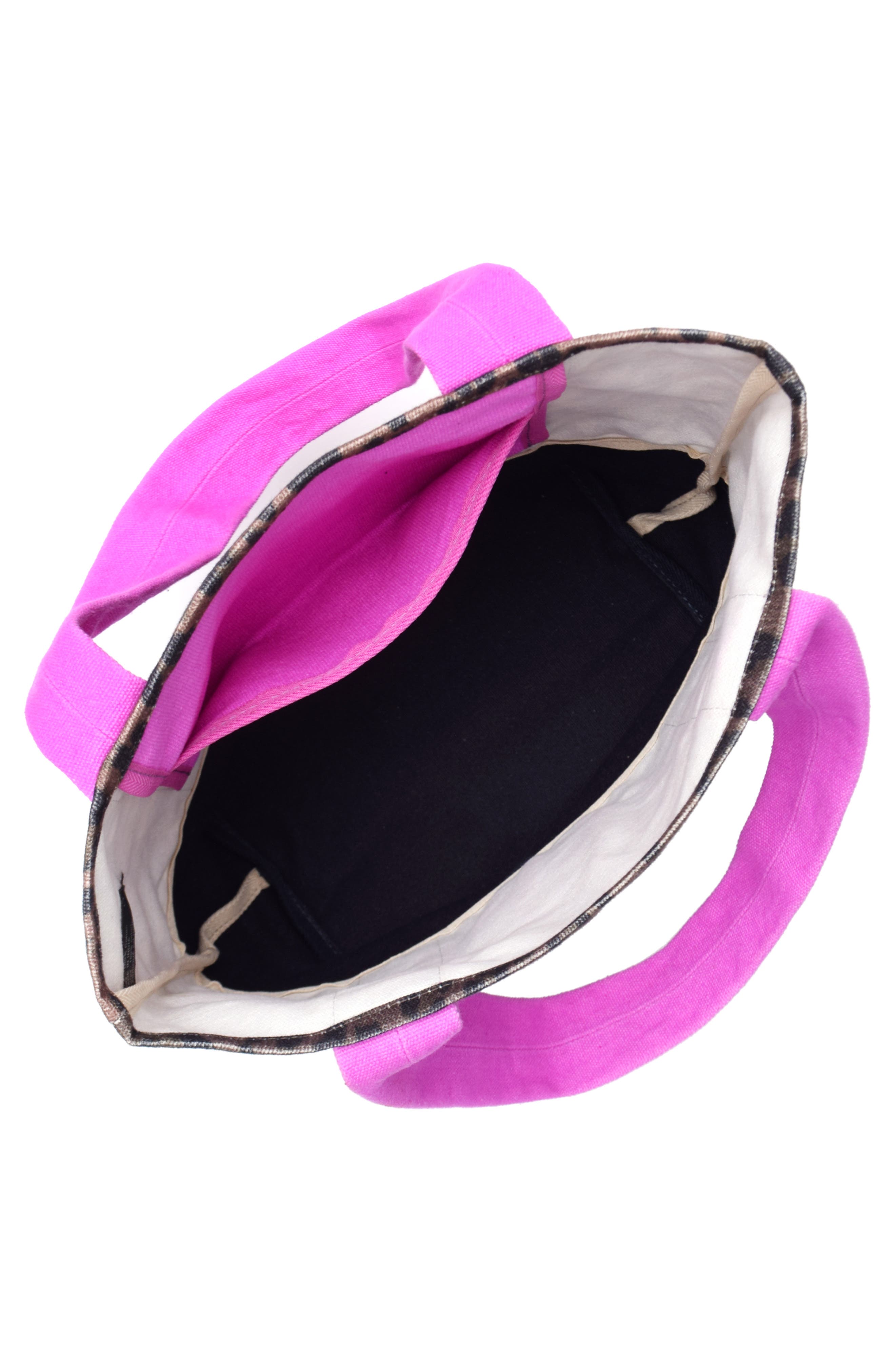 Kylee Medium Colorblock Tote, Alternate, color, JAVA LEOPARD/ FUCHSIA
