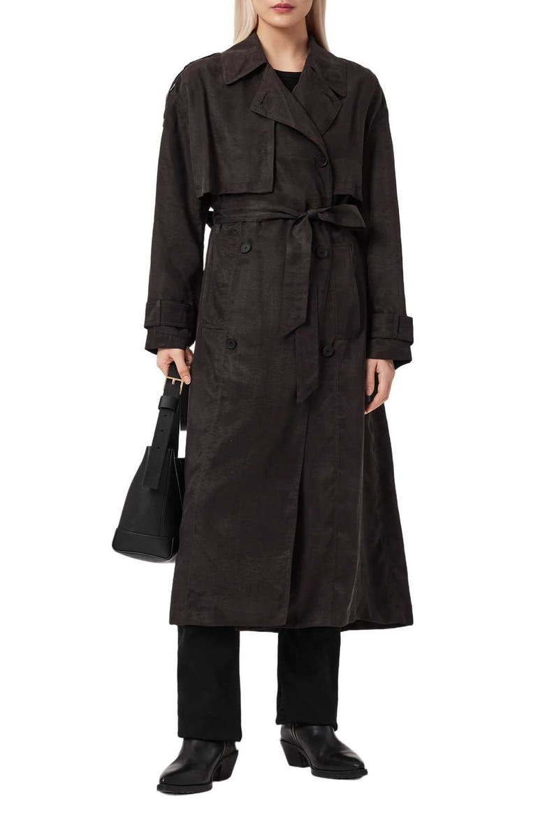 Linnie Trench Coat, Main, color, TORTE BROWN