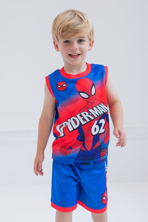 Marvel Spider-man Athletic Tank Top & Shorts Set In Blue