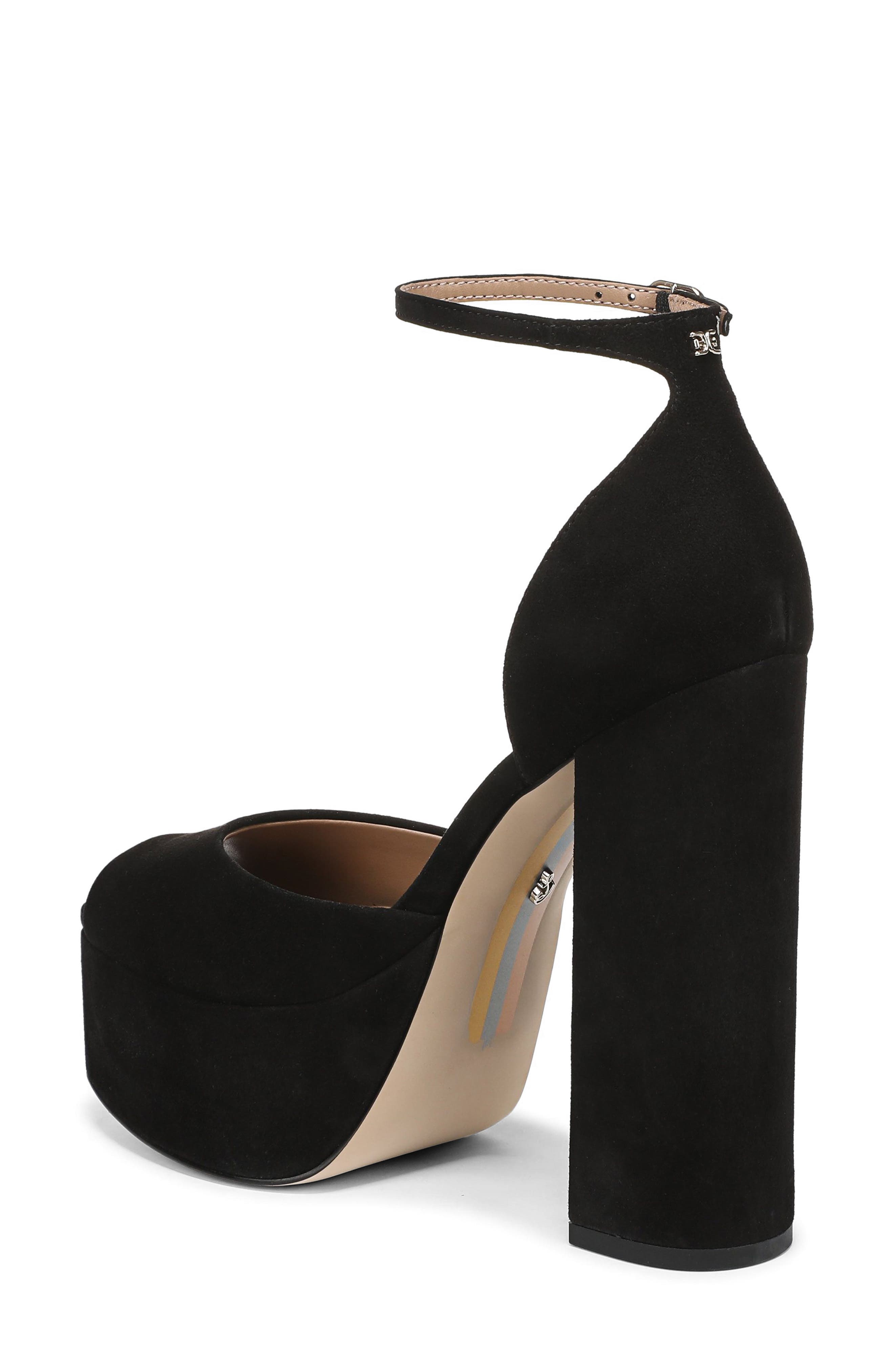 Kirra Platform Sandal, Alternate, color, BLACK SUEDE