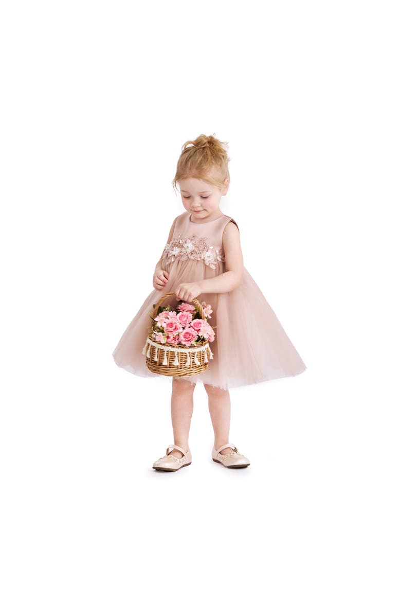 Ribbon Bloom Gown, Alternate, color, Rose