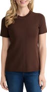 Jones New York Short Sleeve Rib Sweater