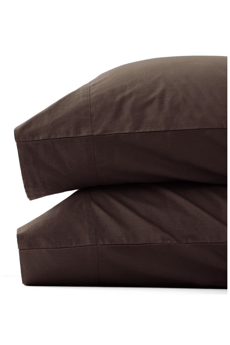 Organic Cool-Air Percale Pillowcase 2-Pack, Main, color, French Roast